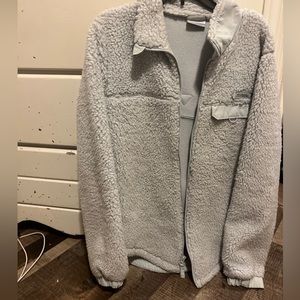 blue Columbia puffer jacket